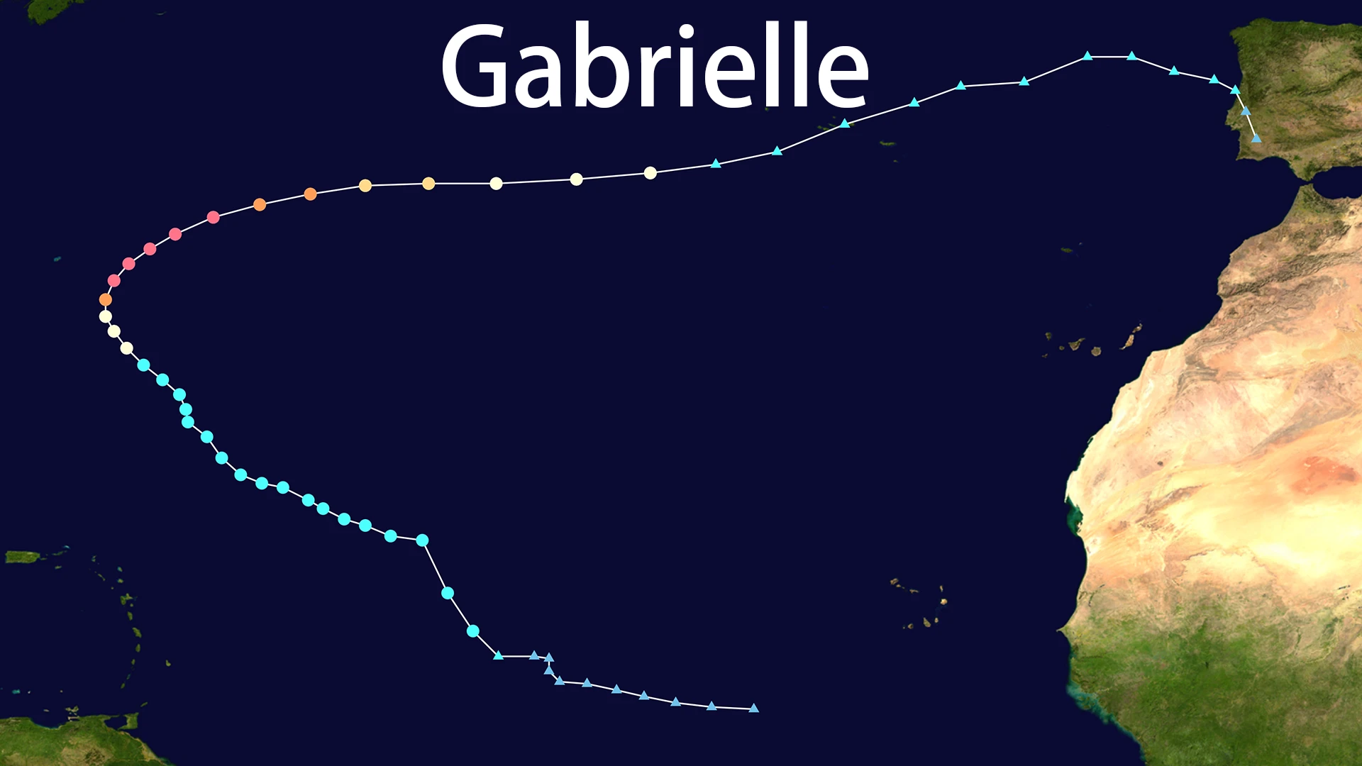 Track map of Gabrielle